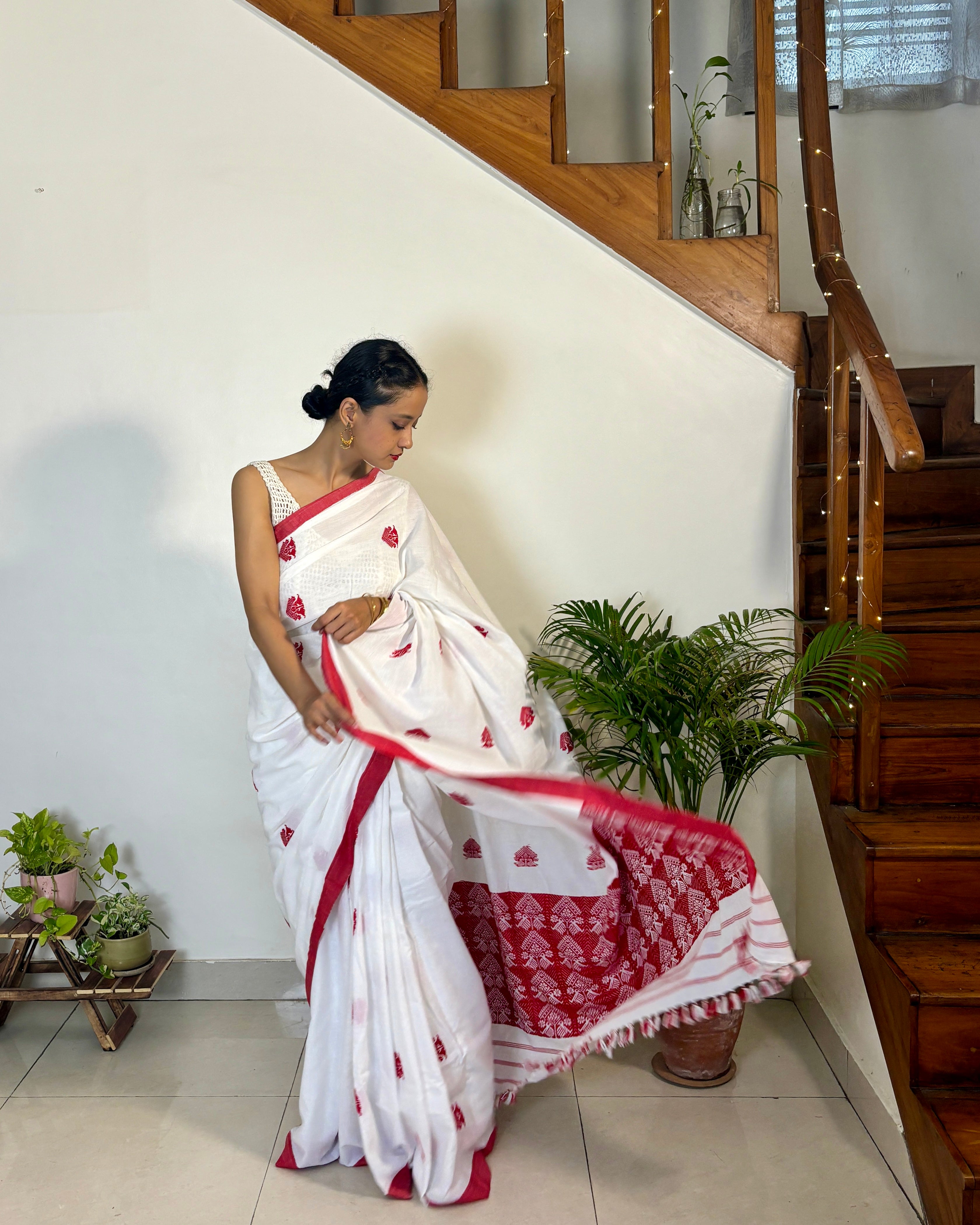 Bengali traditional saree for durga puja best sale